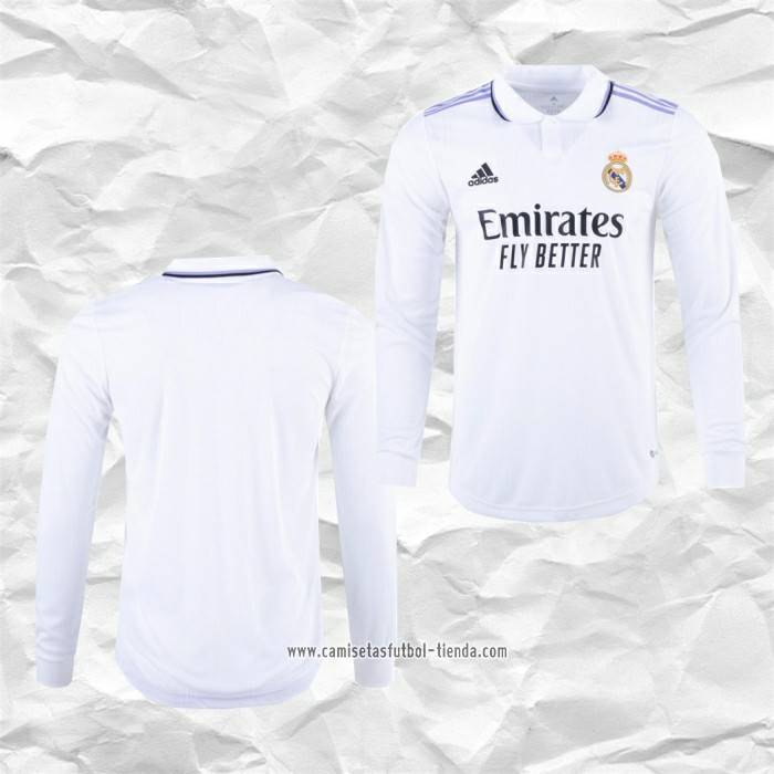 Camiseta Primera Real Madrid Authentic 2022 2023 Manga Larga
